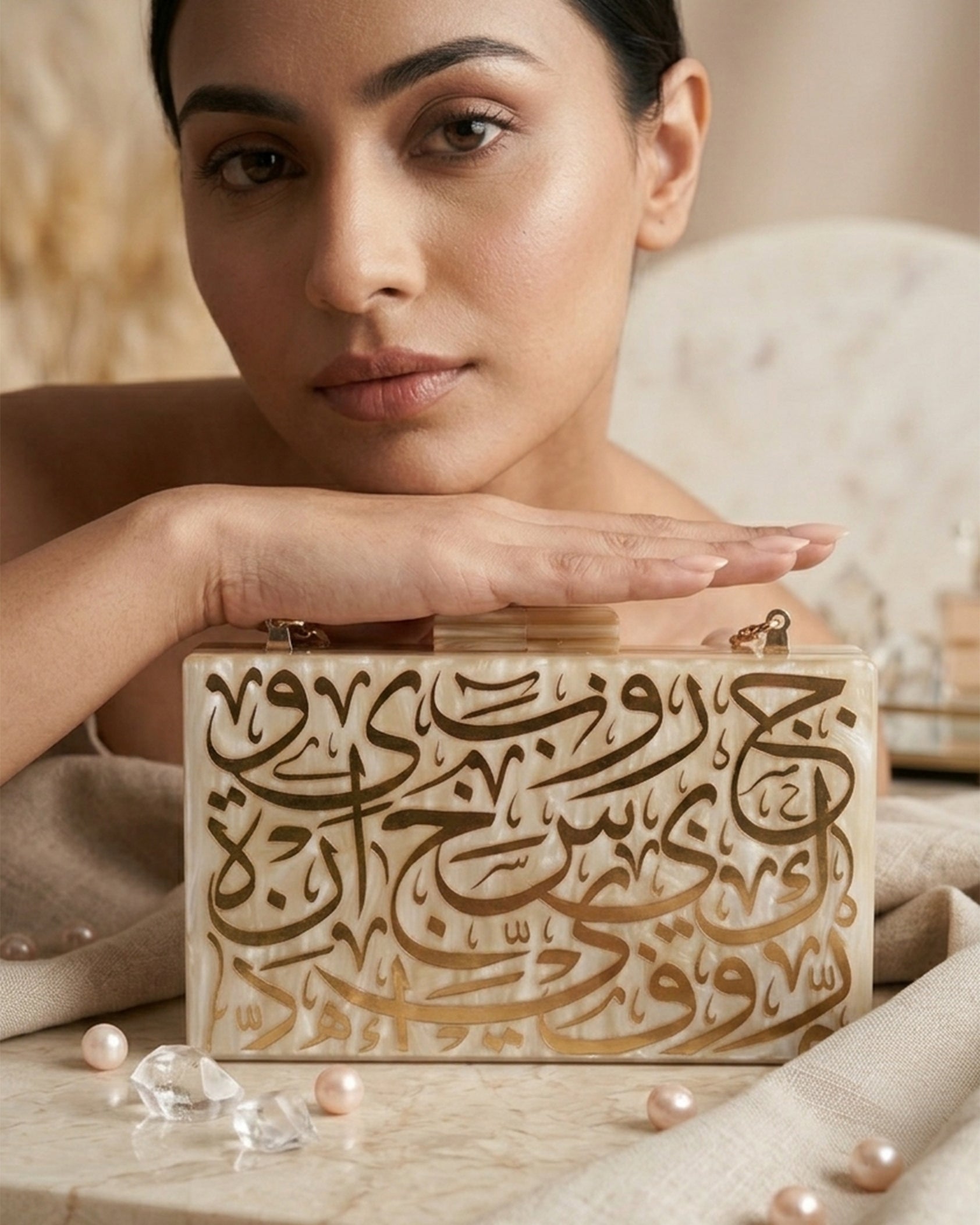 Diwani Calligraphy Clutch