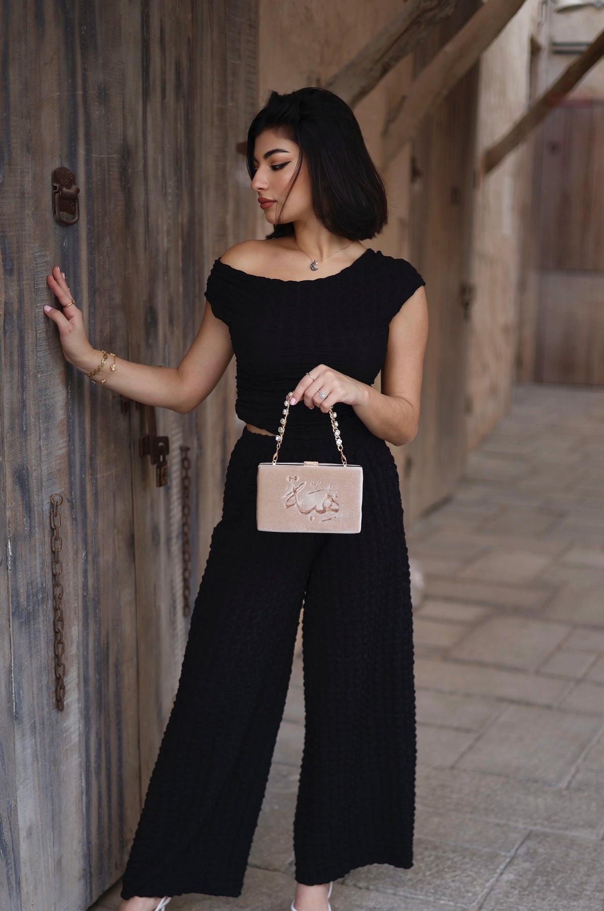 Velvet Name Clutch