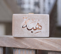 Velvet Name Clutch