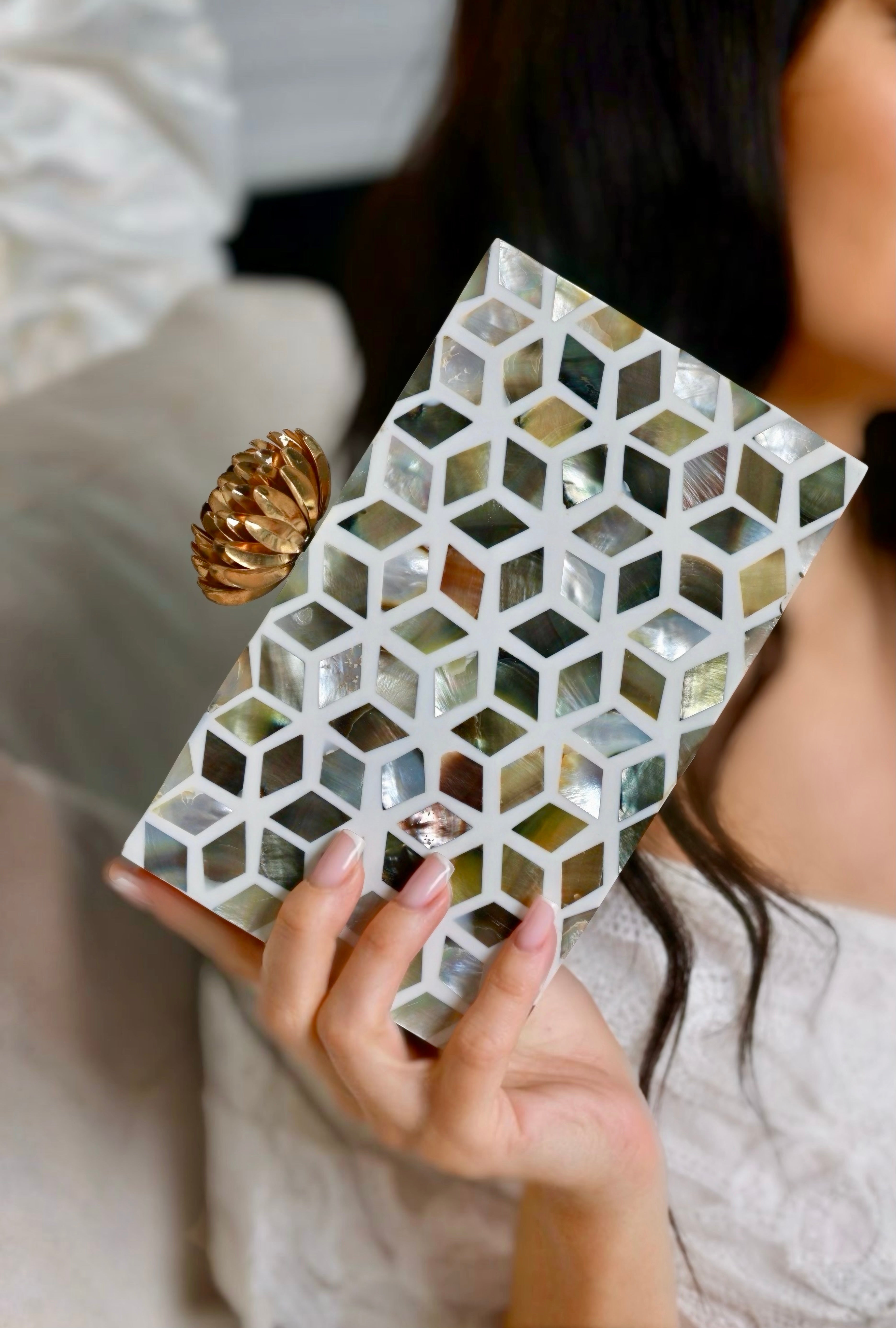 Celeste Mosaic Clutch