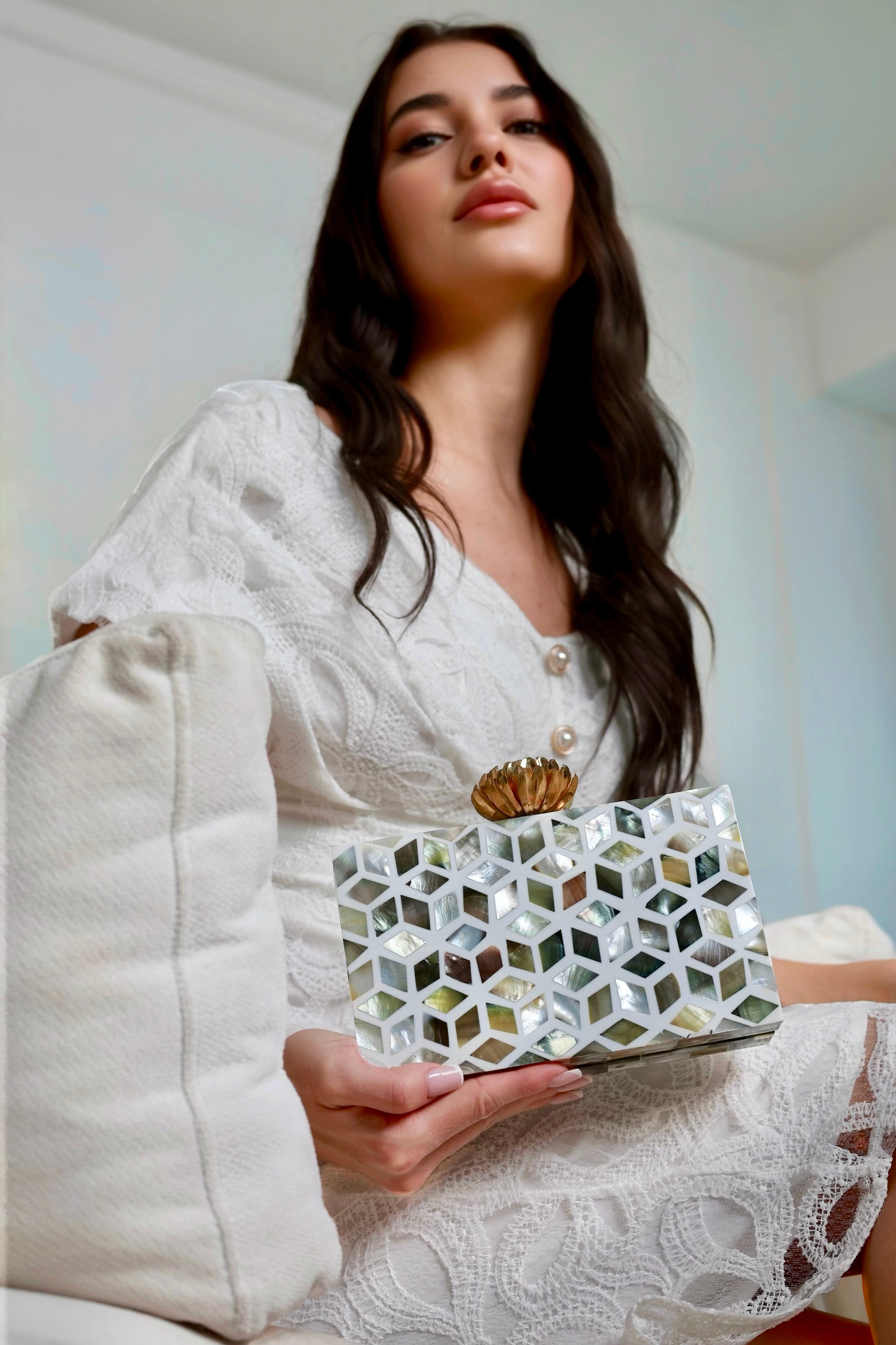 Celeste Mosaic Clutch