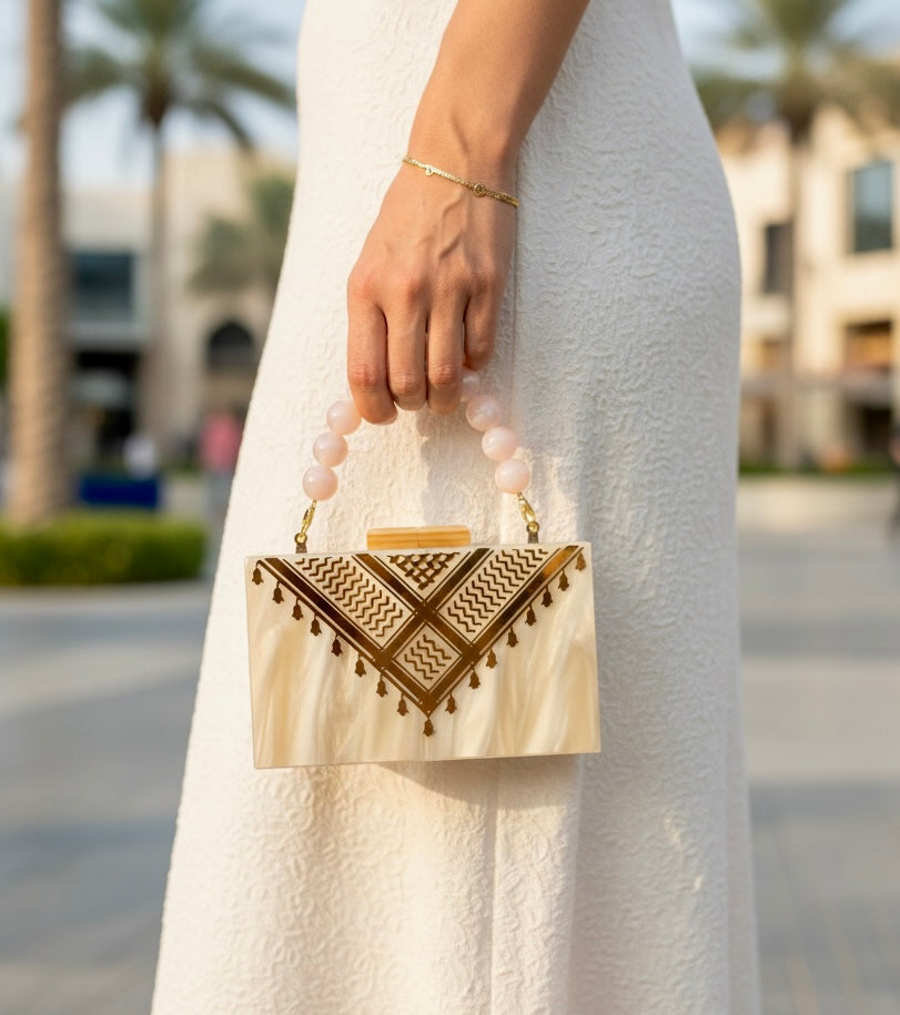 Signature Keffiyeh Clutch