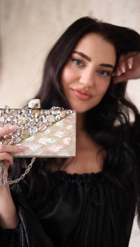 Silver Diamond Clutch