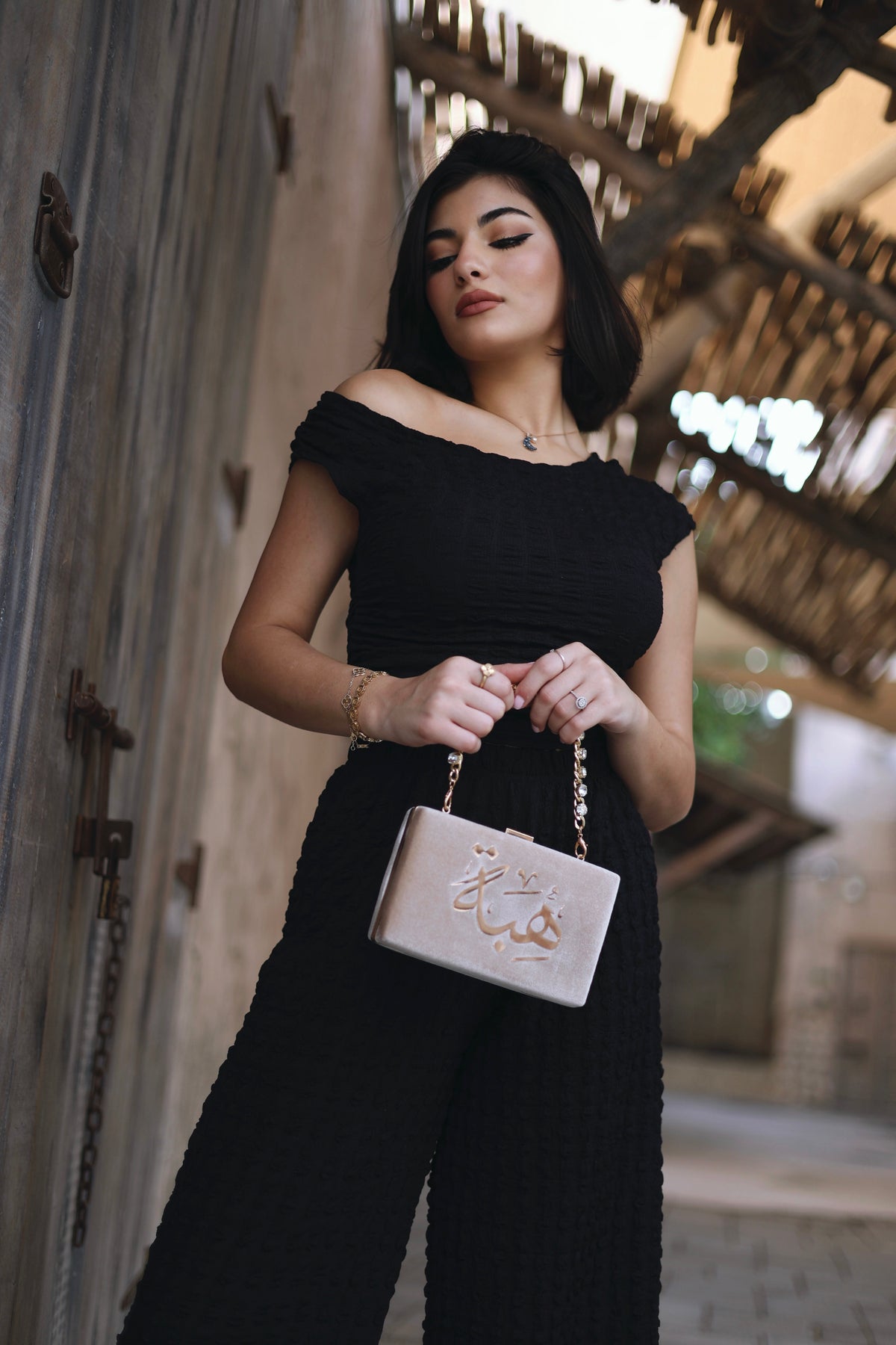 Velvet Name Clutch