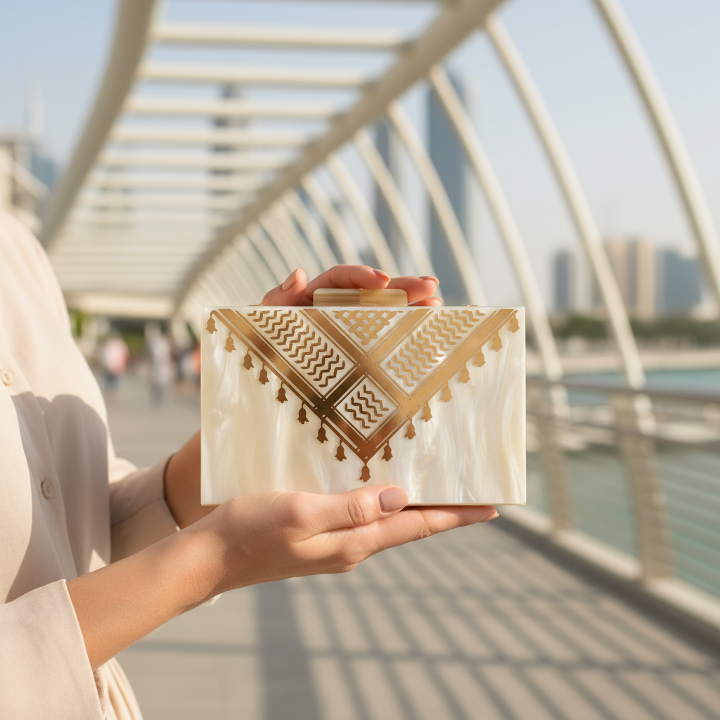 Signature Keffiyeh Clutch