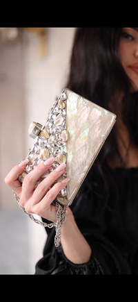 Silver Diamond Clutch