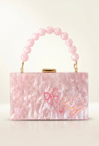 Acrylic Marble Name Clutch