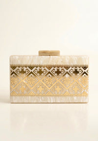 Luminous Tatreez Clutch