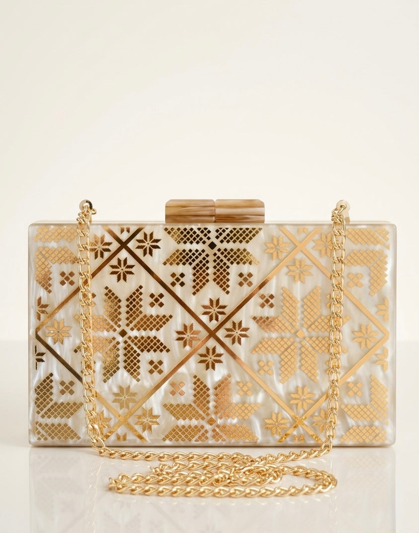 Zahra Motif Tatreez Clutch