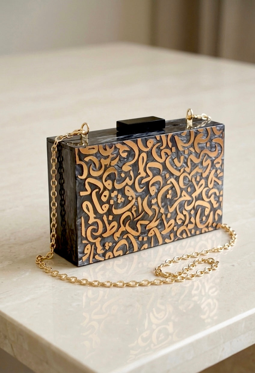 Acrylic Huroof Clutch
