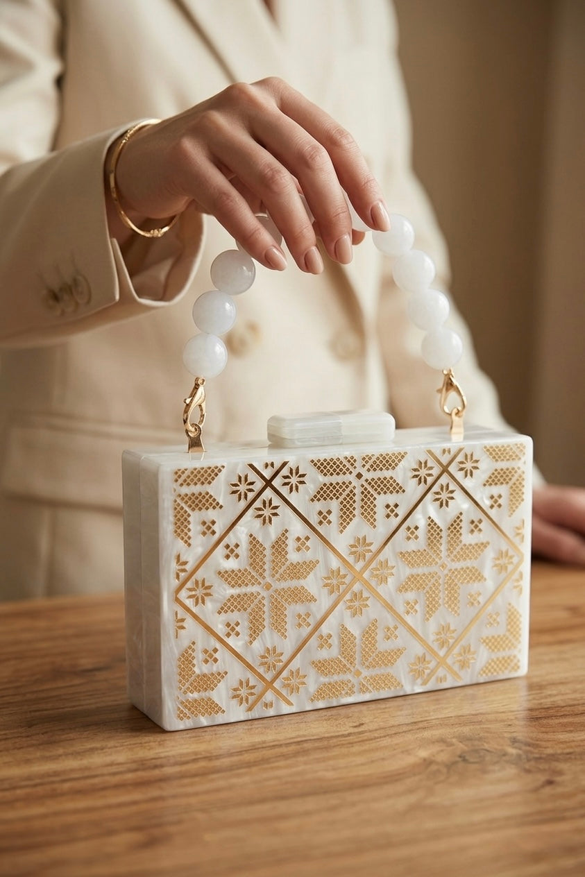 Zahra Motif Tatreez Clutch