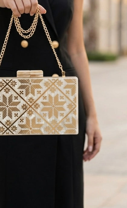 Zahra Motif Tatreez Clutch
