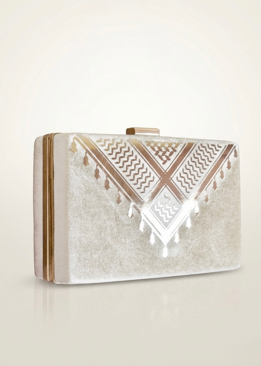 Velvet Keffiyeh Clutch