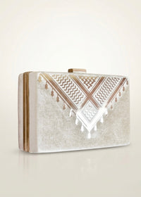 Velvet Keffiyeh Clutch