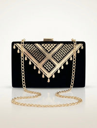 Velvet Keffiyeh Clutch