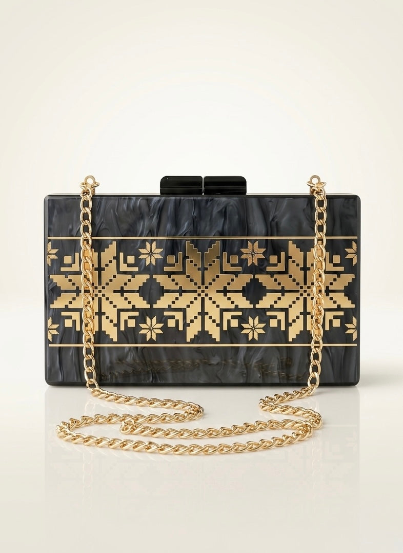 Golden Petal Clutch