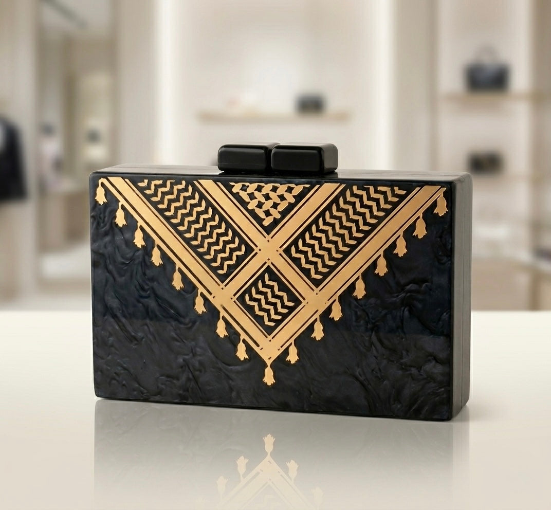 Signature Keffiyeh Clutch
