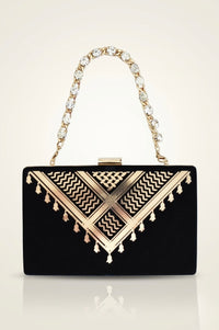 Velvet Keffiyeh Clutch