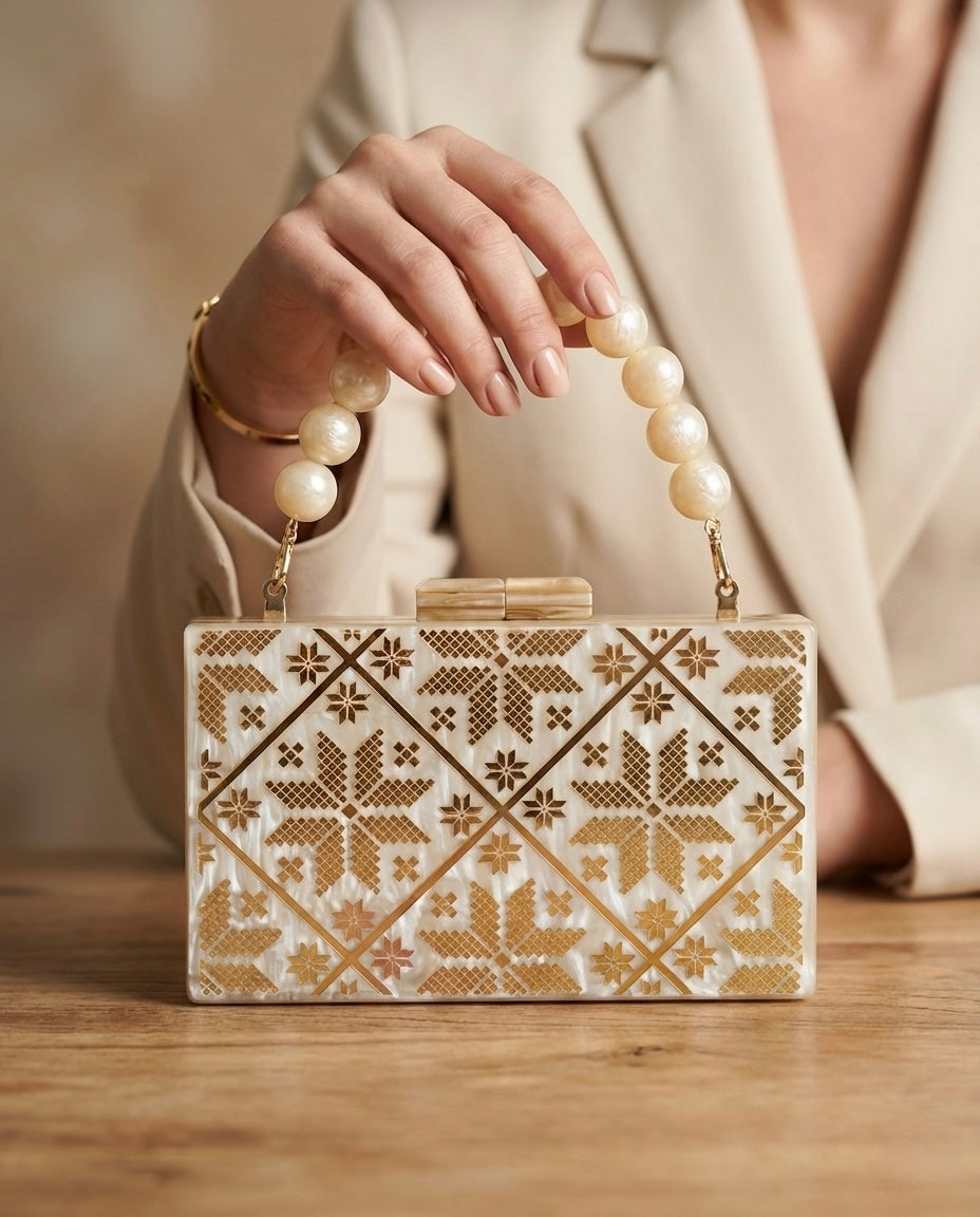 Zahra Motif Tatreez Clutch