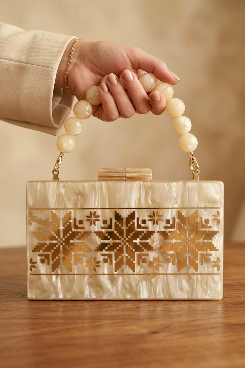 Golden Petal Clutch