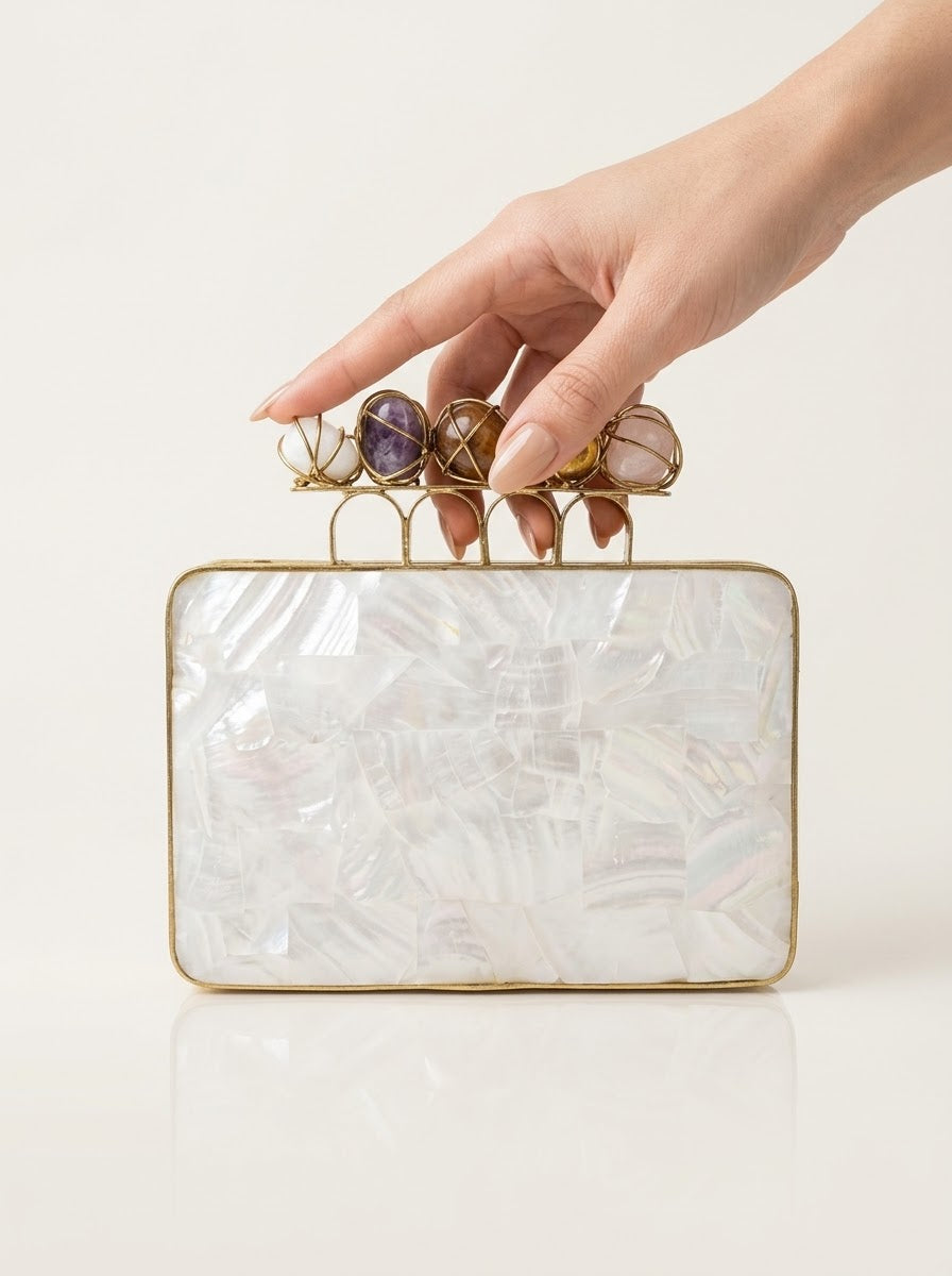 Ivory Halo Clutch