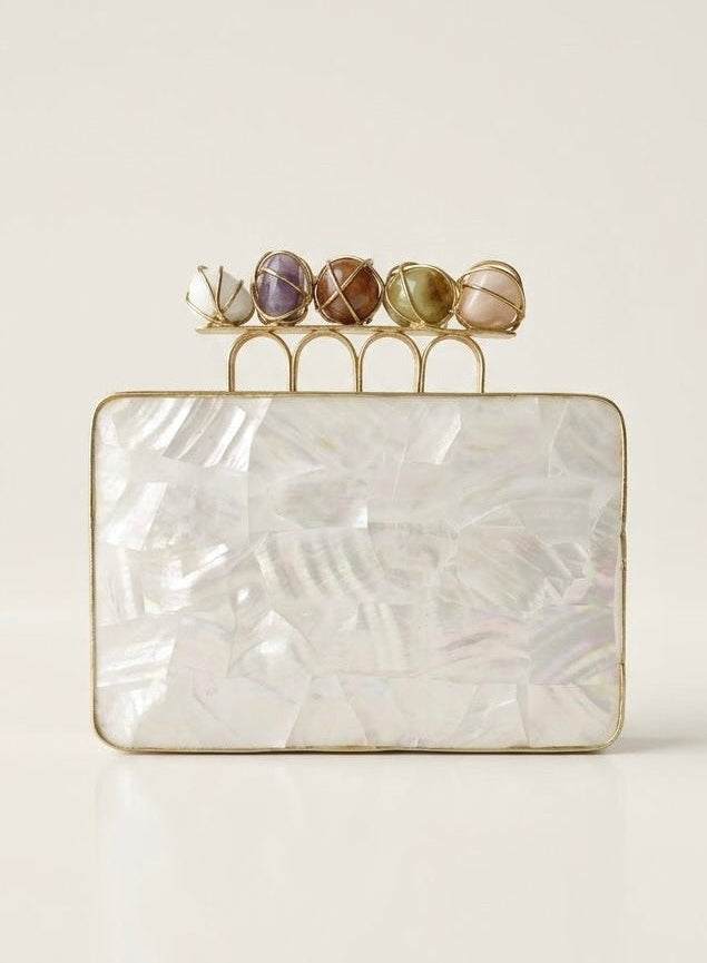 Ivory Halo Clutch