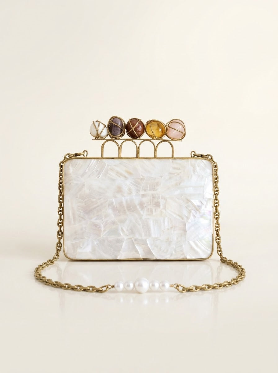 Ivory Halo Clutch