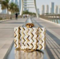 Golden Lotus Clutch