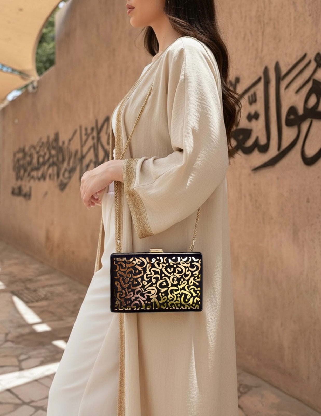 Velvet Huroof Clutch