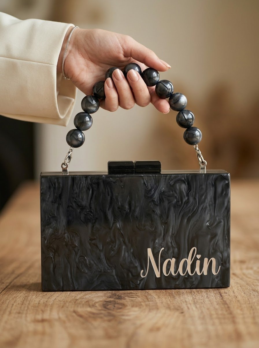 Acrylic Silver Name - Design by Juman
