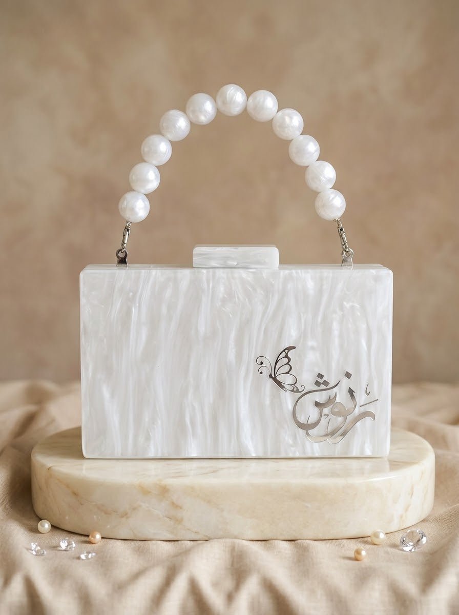 Acrylic Silver Name - Design by Juman