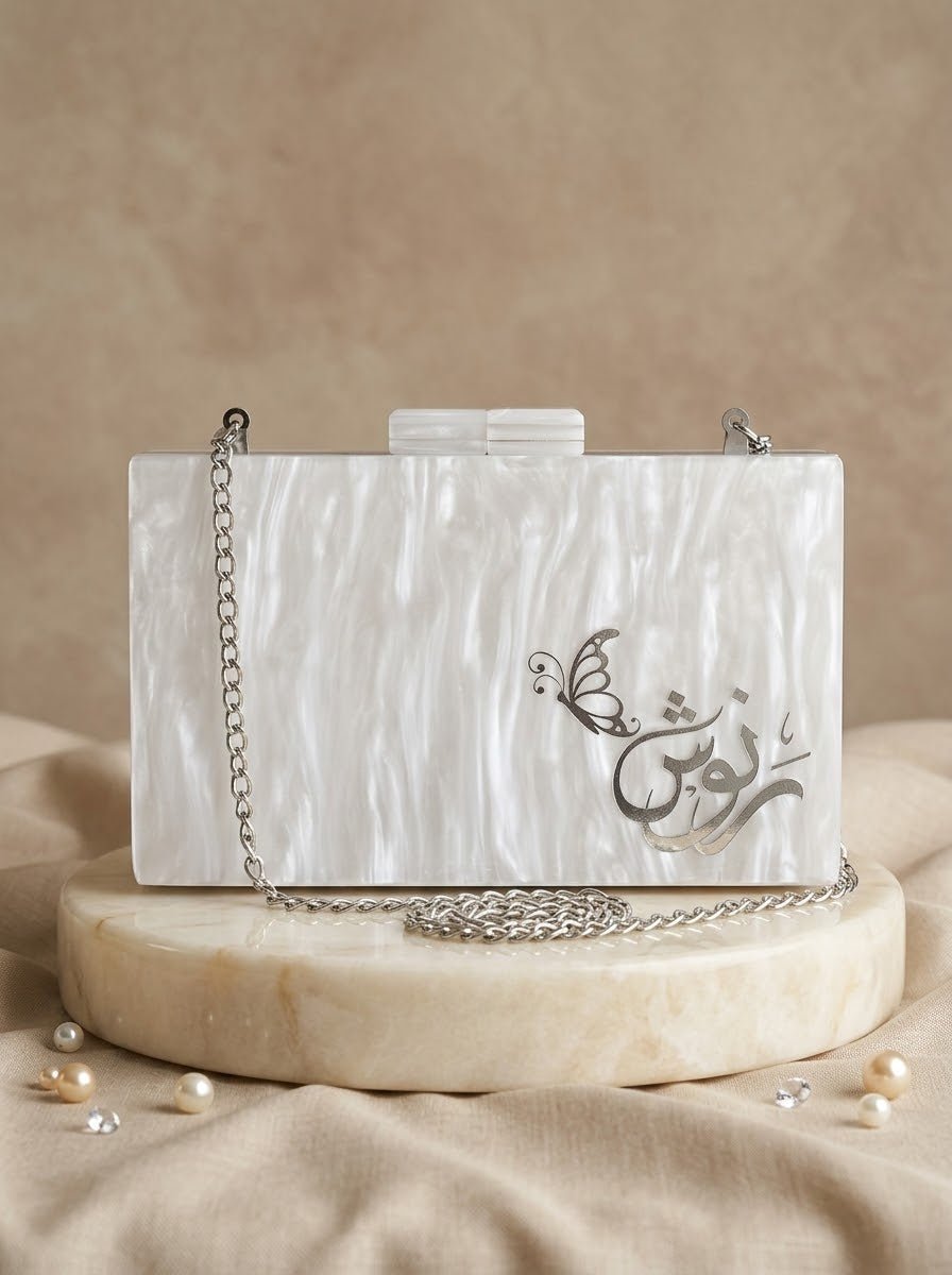Acrylic Silver Name - Design by Juman
