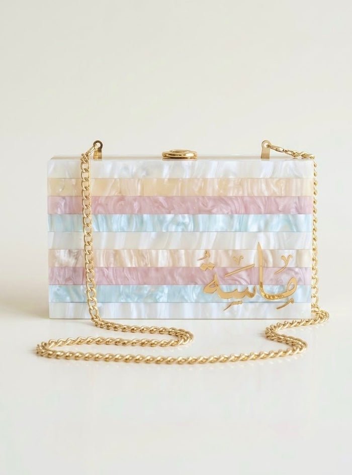Multicolor Name Clutch - Design by Juman