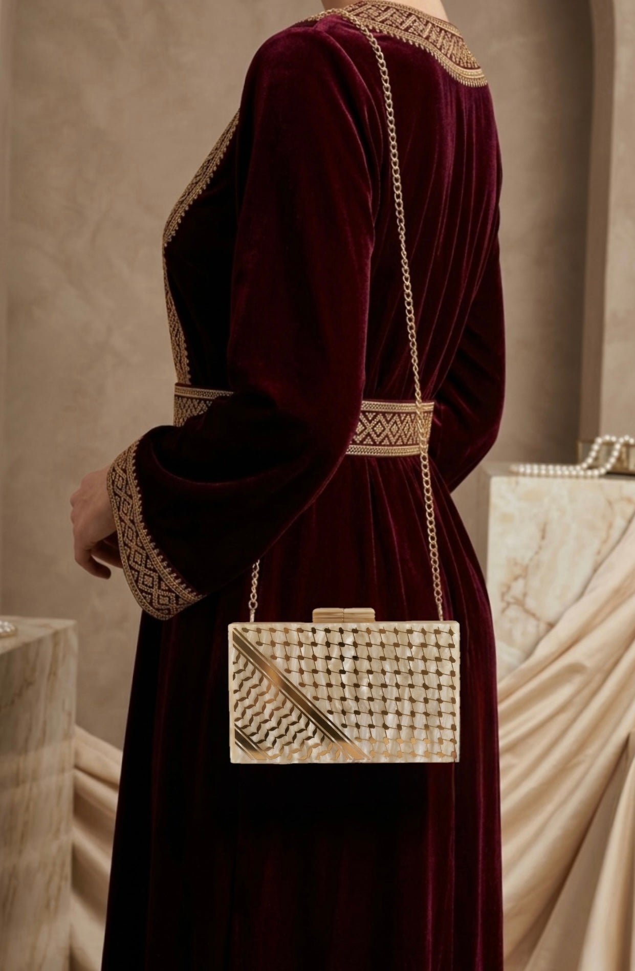 Royal Keffiyeh Clutch - Design by Juman