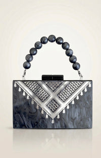 Signature Silver Keffiyeh - Design by Juman