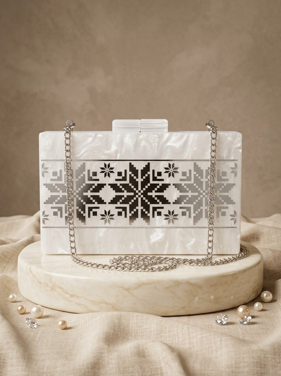 Silver Petal Clutch - Design by Juman