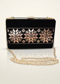 Velvet Golden Petal Clutch - Design by Juman