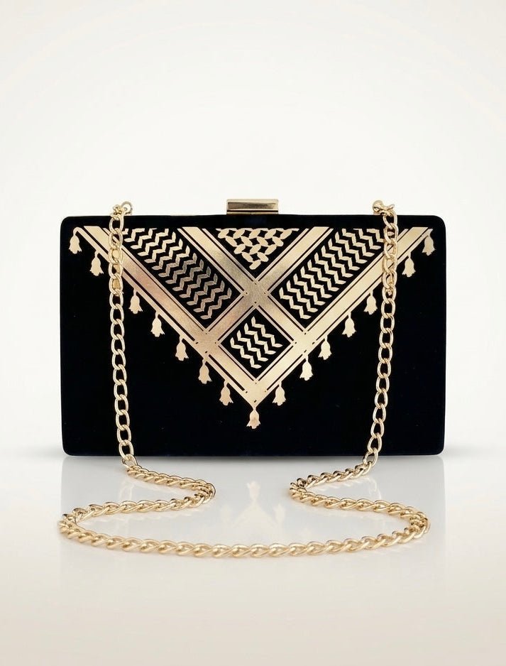Velvet Keffiyeh Clutch - Design by Juman