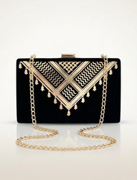 Velvet Keffiyeh Clutch - Design by Juman