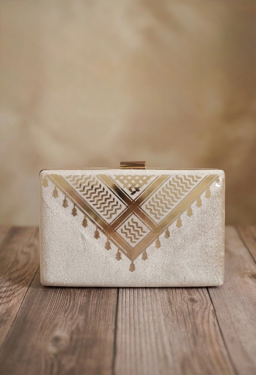 Velvet Keffiyeh Clutch - Design by Juman