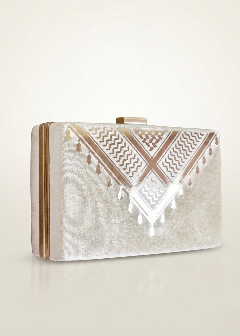 Velvet Keffiyeh Clutch - Design by Juman