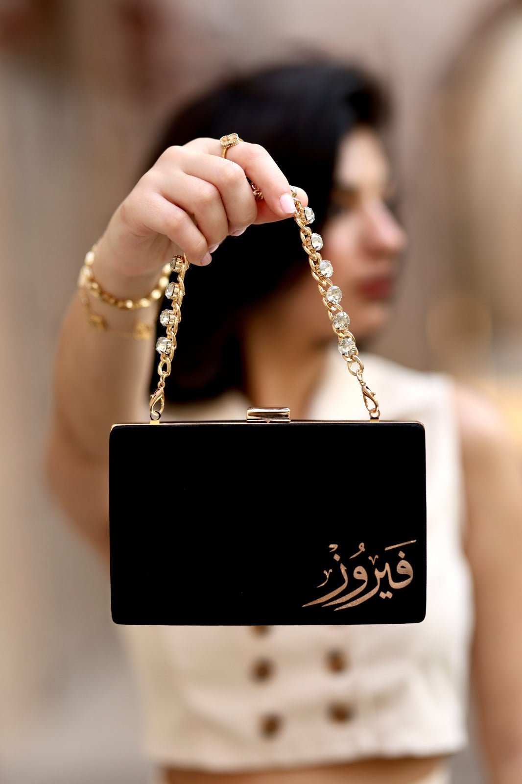 Velvet Name Clutch - Design by Juman