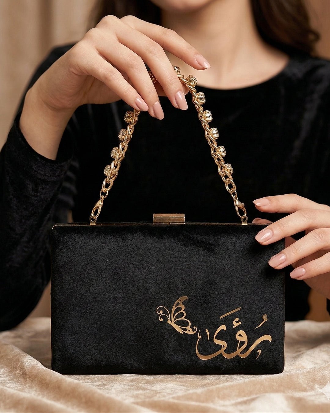 Velvet Name Clutch - Design by Juman