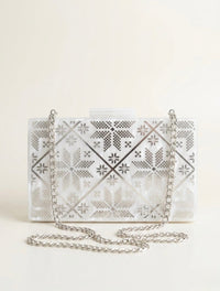 Zahra Motif Silver Tatreez - Design by Juman