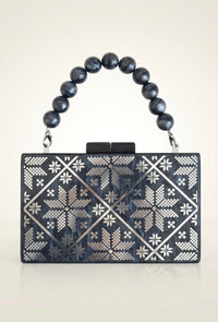 Zahra Motif Silver Tatreez - Design by Juman